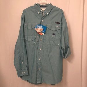 Aqua blue Men’s Columbia long sleeve PFG